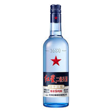 淘金币可用：红星 二锅头酒 绵柔8纯粮 蓝瓶 43%vol 清香型白酒 750ml*1瓶