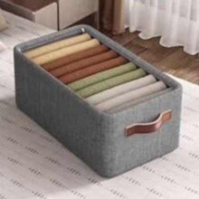 纳份爱 加厚家用收纳箱 典雅灰26L-1个装