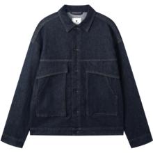 gxgjeans 男装 秋季新款 牛仔夹克 潮流翻领宽松休闲帅气外套