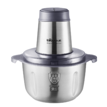 小熊 Bear 绞肉机家用辅食机 QSJ-S03B5 2L钢碗双刀电动搅肉机