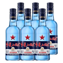 红星 二锅头 绵柔8陈酿 43度 750ml*6瓶 整箱装白酒