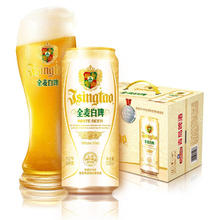 青岛啤酒 精酿白啤酒全麦酿造原麦汁浓度11°P 大罐 500mL 12罐 整箱装＋白啤330ml 6罐