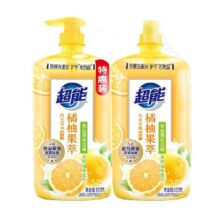 需换购：超能 洗洁精橘柚果萃 950g*2瓶