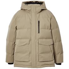杰克琼斯 新款极寒蓄热内里防泼水羽绒服 209g充绒 E11卡其色