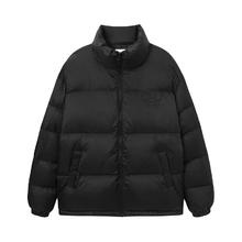 gxgjeans 美式刺绣保暖短款保暖羽绒服 黑色