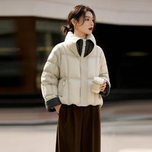 百家好 冬日精选！90绒！时尚立领短款保暖羽绒服