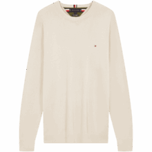 TOMMY HILFIGER 棉羊绒混纺 男通勤圆领内搭打底针织衫毛衣 秋冬款