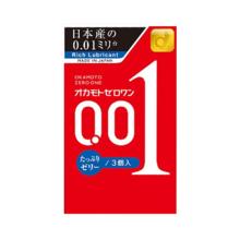 需首购、PLUS会员: 冈本 001避孕套安全套超薄标准双倍润滑3只