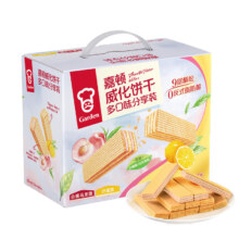 需首购、需入会：嘉顿 双味威化饼干 柠檬白桃乌龙味 532g