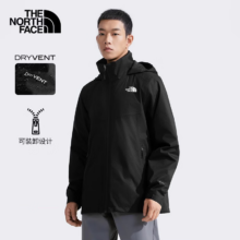 北面 The North Face 冲锋衣男户外防水透湿夹克 8EXR 黑色 JK3 M