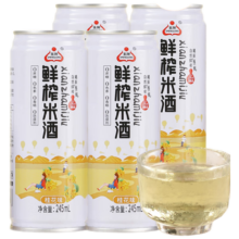 生龙 鲜榨米酒桂花味 清米酒 醪糟 245ml*4瓶装 过年货节低度甜酒