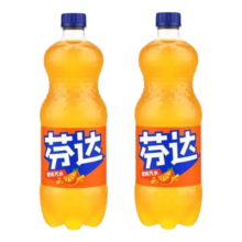 百亿补贴：可口可乐 芬达橙味汽水 碳酸饮料 1L*2瓶