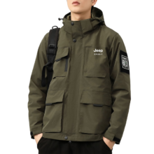 JEEP SPIRIT 吉普冲锋夹克男 三合一外套 秋冬季 休闲宽松工装连帽男装
