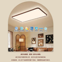 雷士 胡桃木纹 -中古风卧室方灯 悬浮光小方 60W+全光谱 +IP40级防蚊虫