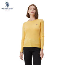 U.S. POLO ASSN. 100%纯羊毛！女士圆领保暖羊毛衫