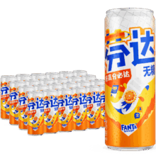 可口可乐 芬达 罐装橙味饮料 330ml 24罐