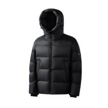 plus：京东京造 黑金鹅绒服 95鹅绒 男女同款 加厚短款 冬季外套 黑色 S