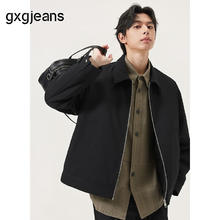 gxgjeans 清仓！美式基础宽松行政夹克翻领夹克 黑色