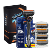 吉列Gillette 锋隐致顺5层旋护式剃须刀 1刀架5刀头礼盒装 原装进口男士手动剃须