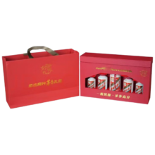 茅台 飞天 53度 步步高升礼盒 50mL*2+100mL*2+200mL 名酒鉴真