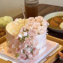 美团 秘境鹿屿 CAKE生日蛋糕 冰淇淋 动物奶油 繁花之路折射泡泡玫瑰 6英寸兑换券