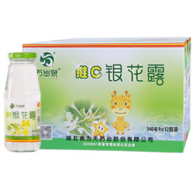 食为天 维C金银花露低糖饮料 340ml*12瓶 儿童植物清清宝饮品 整箱