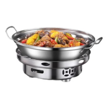 防风酒精炉 家用干锅小火锅专用炉子 不锈钢锅仔锅底座 24cm 单个炉