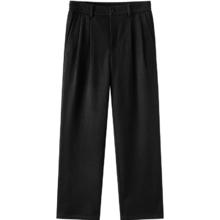gxgjeans 男款 美式肌理感通勤宽松休闲裤 黑色 L