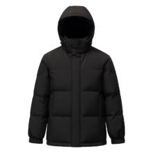 雪中飞 男女同款极寒系列210g高充绒加厚90%绒连帽羽绒服 黑色 M (165)