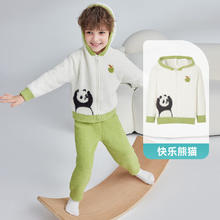 i-baby 英伦宝贝儿童半边绒家居服睡衣