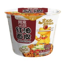 阿宽 红油面皮 酸辣味 110g*1桶 桶装方便即食 任选 × 6件