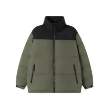 京东京造 羽绒服男 90白鸭绒 面包服短款防风夹克 冬季新款立领 绿 XL