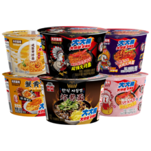 天然麦场 大大桶方便面泡面拌面 6口味603g*1箱6桶 京东自营