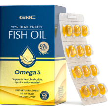 GNC健安喜 97%高纯度EPA深海鱼油 Omega3 DHA 60粒/盒