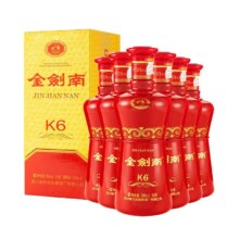 88VIP、再降价：剑南春 金剑南K6 52°浓香型白酒 500ml 6瓶装