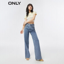 ONLY显瘦直筒裤牛仔裤女|124232025 J33350水洗牛仔蓝