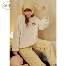 GUKOO 轰轰小狗系列联名彩色波点裤简约套头女士家居服套装