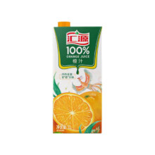 汇源 100%果汁 橙汁桃苹果汁柠檬纯果汁 1L*2盒装 整箱批装