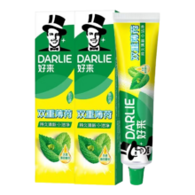 好来 DARLIE 双重薄荷牙膏 去口臭牙黄垢斑口腔美白护理 225g*2支