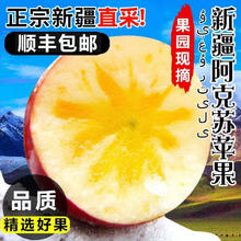 鲜总管 阿克苏冰糖心苹果 红富士丑苹果 净重8.5斤 中果 单果75-80mm