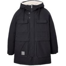 杰克·琼斯 男装中长款羽绒服 黑色E40 S 170 型号224412084