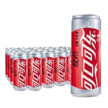 可口可乐 健怡无糖汽水 碳酸饮料 摩登罐 330ml*24罐