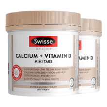 Swisse 钙+维生素D迷你钙300柠檬酸钙温和海外进口 迷你钙 300粒*2瓶