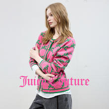 Juicy Couture 【含绵羊毛】女外套撞色针织开衫620724FW1000V