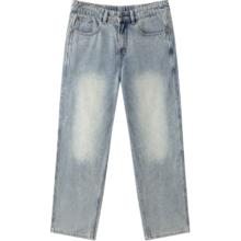 gxgjeans 美式复古水洗工艺宽松时尚牛仔裤 牛仔蓝