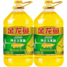 金龙鱼 纯正玉米油 非转基因 压榨 4L*2桶 植物油