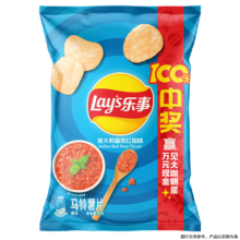 Lay's 乐事 薯片75克 意大利香浓红烩味 袋装 1袋