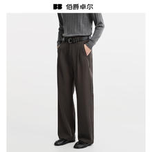 Earl Joel 男士2025秋冬季新款加绒加厚长裤子 暴雨灰