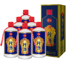 淘金币可用：珍酒 珍五蓝 53度 酱香型白酒 500ml*6 整箱