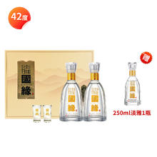 国缘 淡雅礼盒 42%vol 浓香型白酒 500ml*2瓶